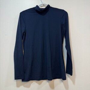 J Mclaughlin Nora Top XS Navy‎ Blue Long Sleeve Turtleneck Stretch NWT $128